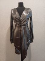 Elegantes Metallic Kleid Gr. 34 - Festlich & Bequem