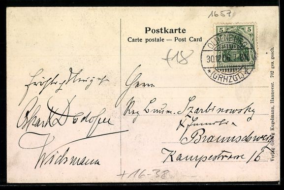 Cartoline postali: Grusskarten-AK Oldenburg, Blick auf das  – Usato da Berlin venduto da bartko-reher 1