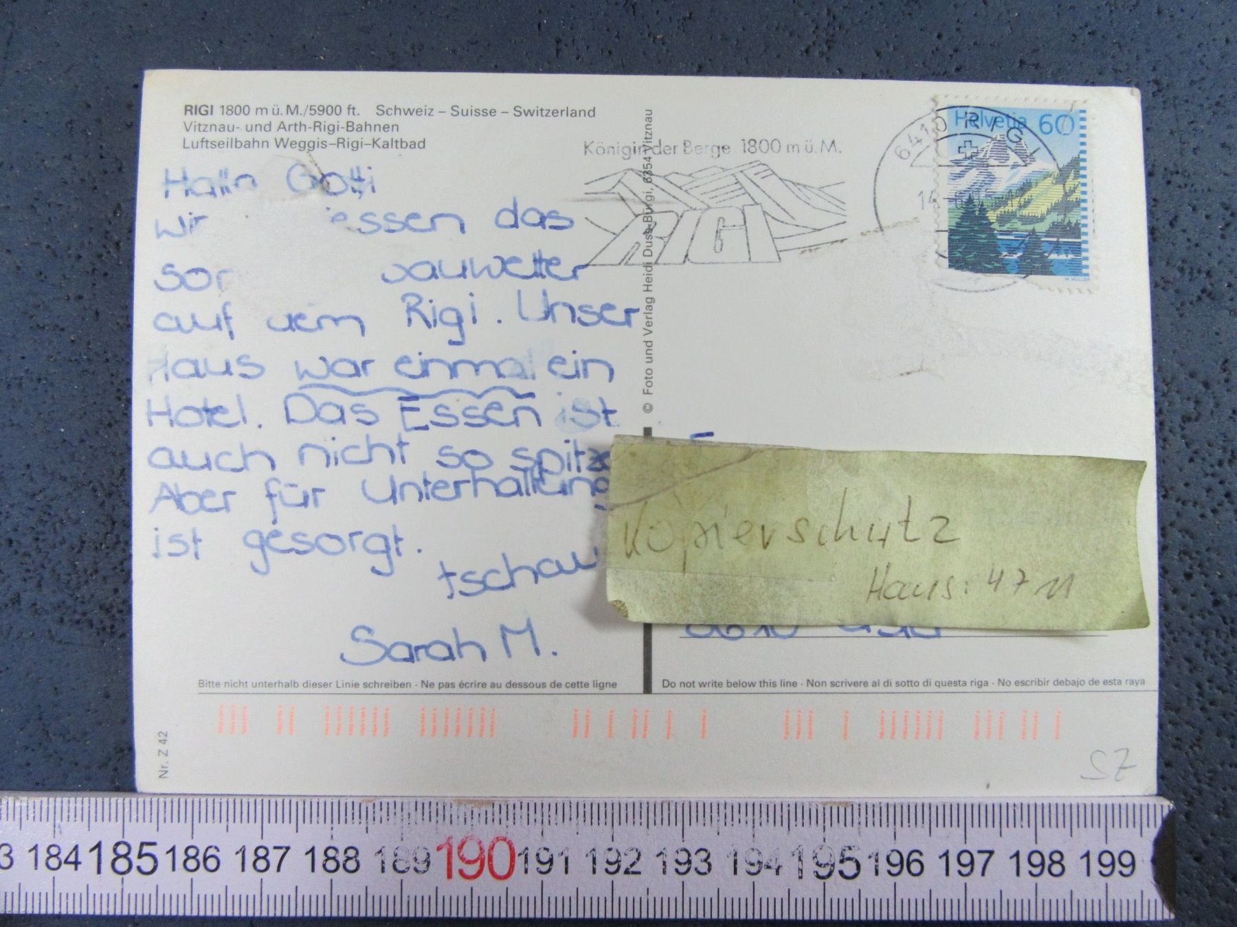 Ansichtskarten: RIGI BERGBAGHNEN SZ AK – Gebraucht aus Ettingen von Hausi4711 1