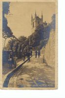 Vevey Lac Léman, Vaud,  Eglise St. Martin, belebte Strasse