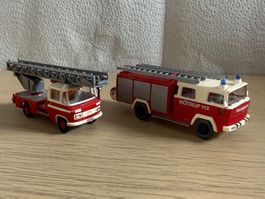 2 camions de pompiers Wiking 1/87