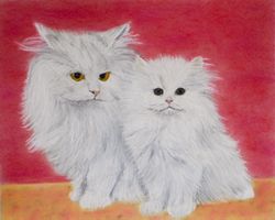 Katzen-Künstlerpastellkreiden Bild
