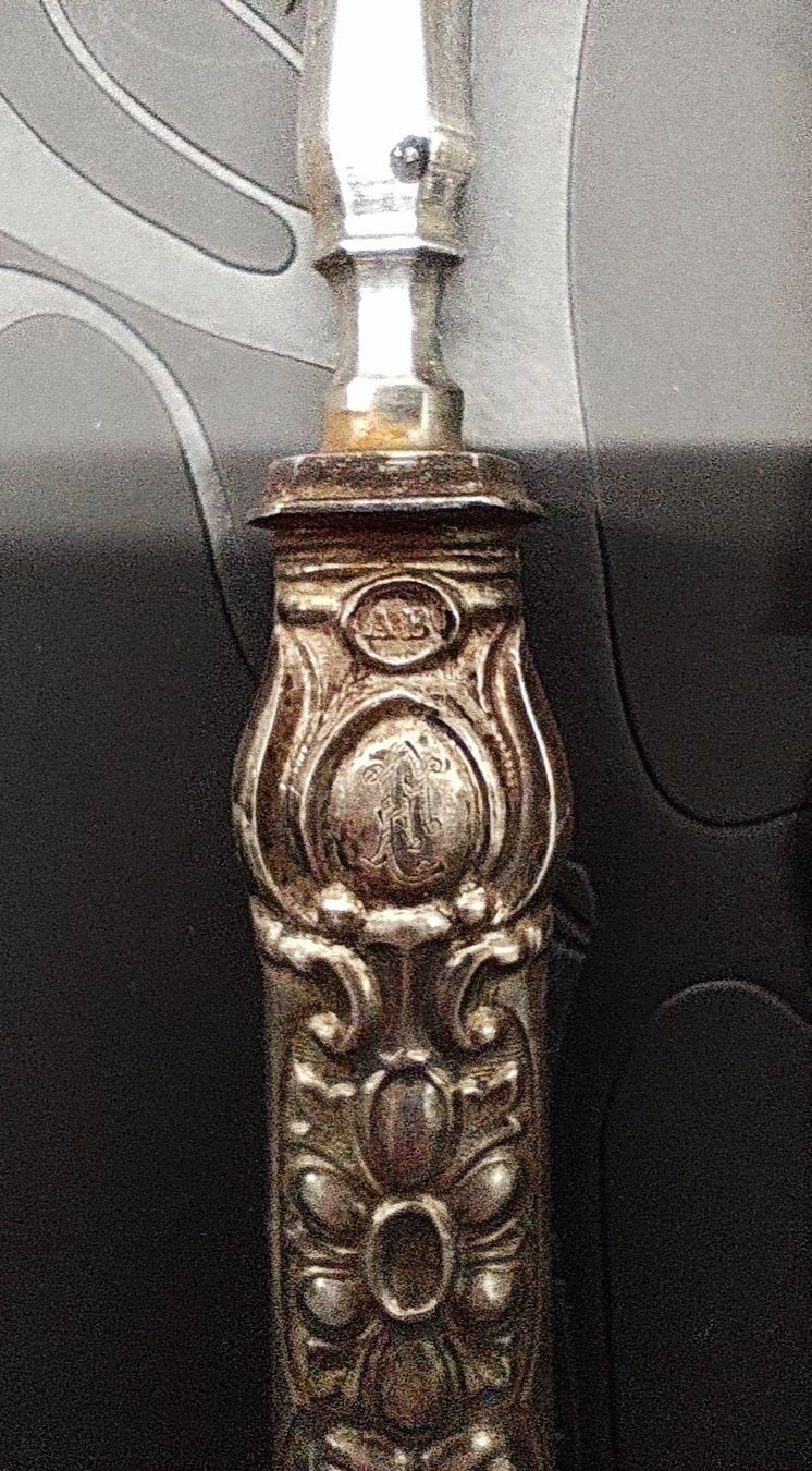 Solingen Bestecksets: Besteck 2-teilig Silbert ca.1850–1880 mit Monogramm – Gebraucht aus Laufen von Buh-Ding 2