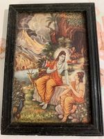 Vintage Indien Bild Lord Shiva / Kunstdruck BK Mitra 20Jh