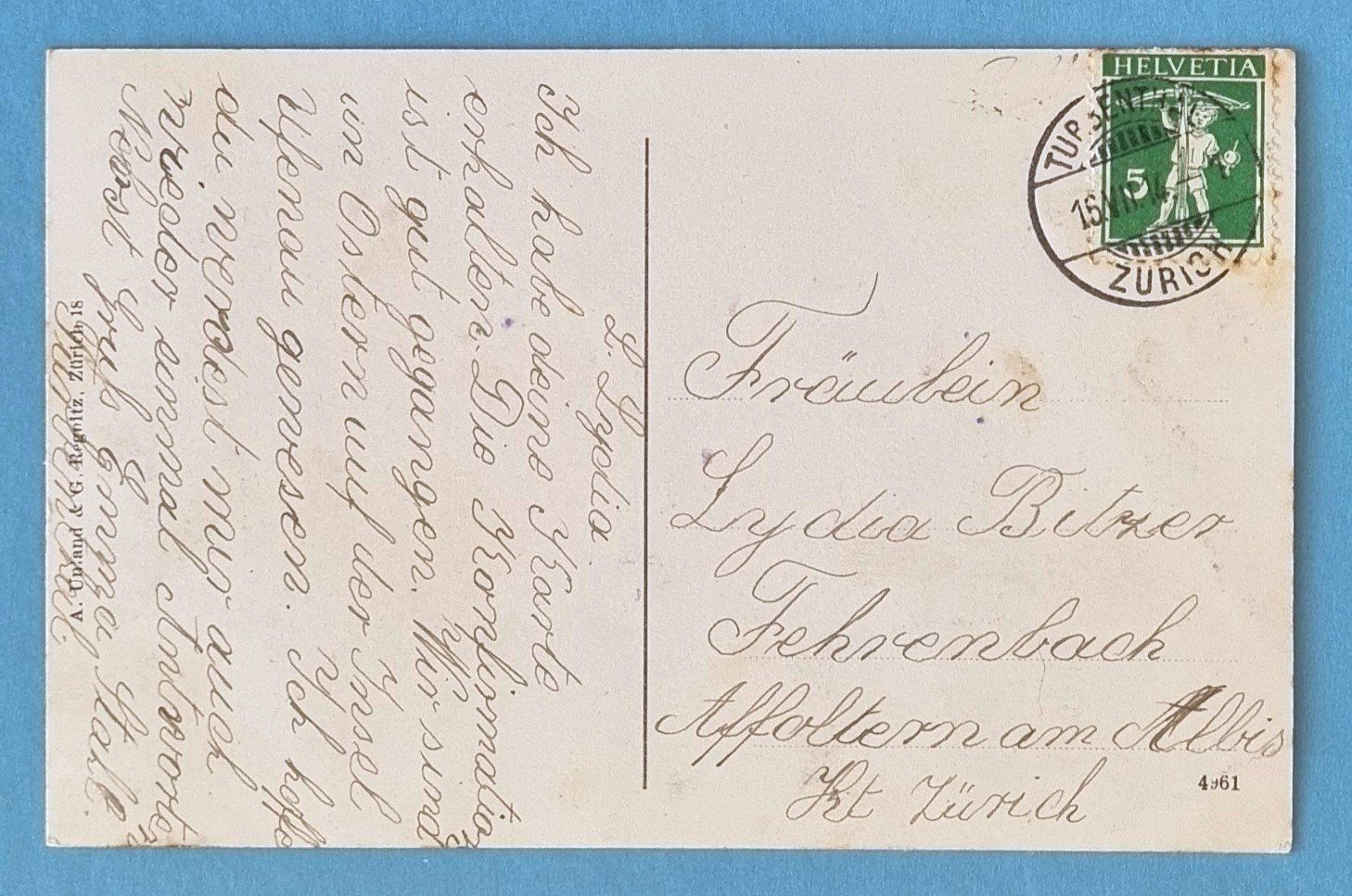 Cartes postales: Turbenthal - Wohnhaus - 1914 – D'occasion à Rothrist par RROENK 1