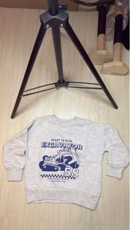Boy's Excavator Sweatshirt - Size 98 - Excellent Condition