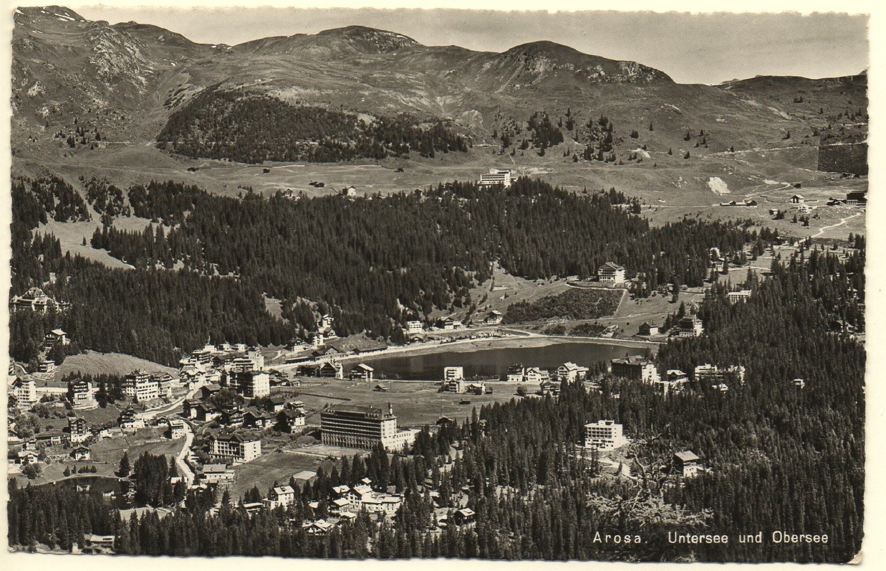 Cartoline postali: AROSA Untersee und Obersee – Usato da Jona venduto da philajona