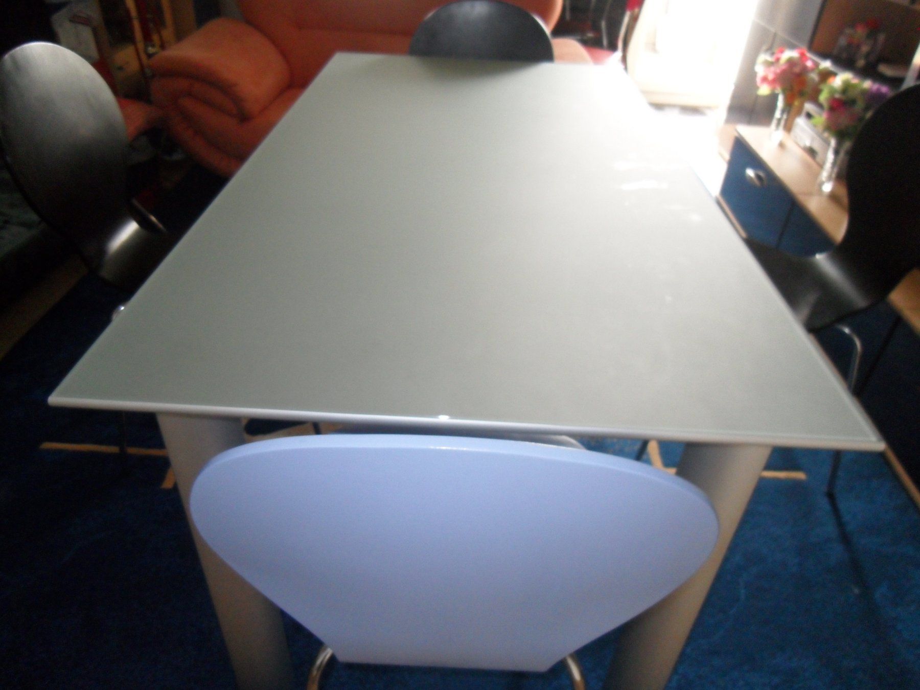 Tische: Tisch  150+80.cm/6stahl glas silfer methl – Gebraucht aus Zuchwil von t.rachel 2