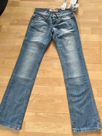 MOGUL Damen Jeans in Gr. 25/34, Blau, NEU