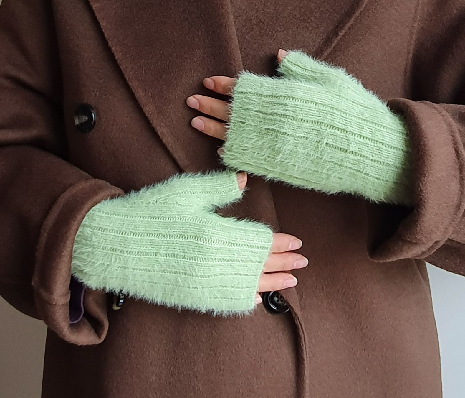 Guanti & manicotti: Handgestrickte fingerlose Handschuhe – Nuovo e nell'imballaggio originale da Neunkirch venduto da Sandramay 4