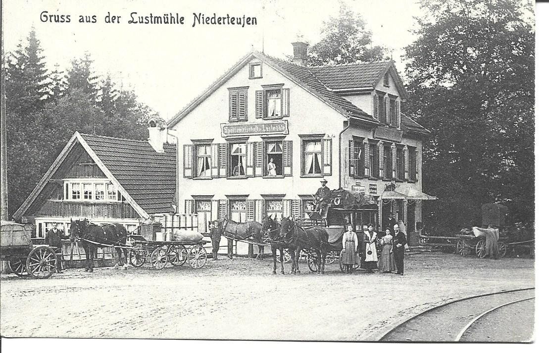 Cartes postales: AK Lustmühle  Postkutsche – D'occasion à Appenzell par mai25