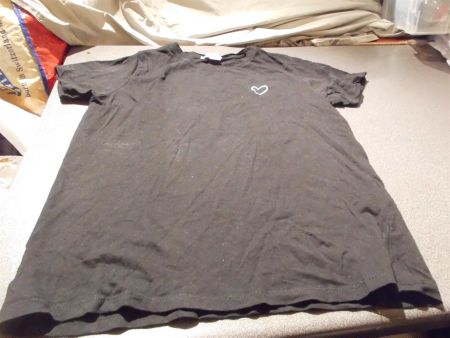 T-Shirt Grösse XS, Amisu, schwarz/Herz