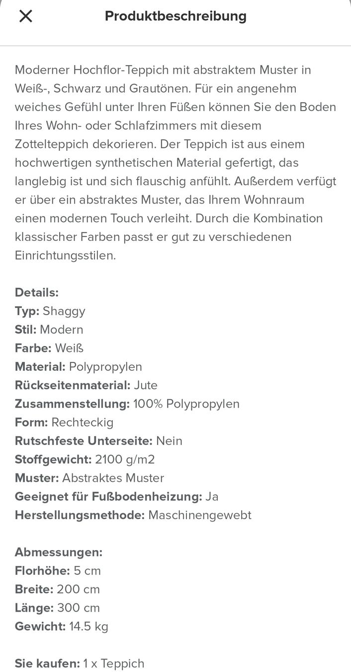 Teppiche: Teppich Goris 200x300 – Neu (gemäss Beschreibung) aus Oberuzwil von Dijana_TopDj89 4