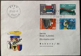 FDC Werbemarken 1957 ET BERN illustriert, SBK 45 Fr.