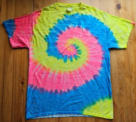 Batik Festival T-Shirt Gr. L Sommer Hippie Love Flowerpower