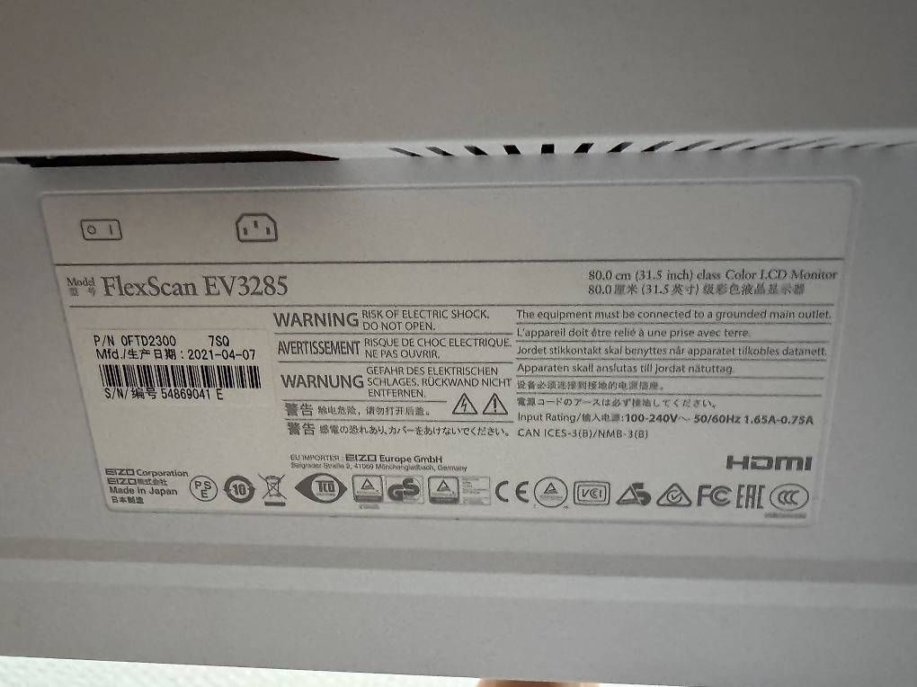 Monitor: Bildschirm EIZO FlexScan EV3285 – Usato da Zollikerberg venduto da sop_p82l 2