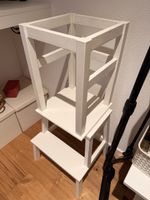 Kinderturmstuhl weiss Holz Stufen