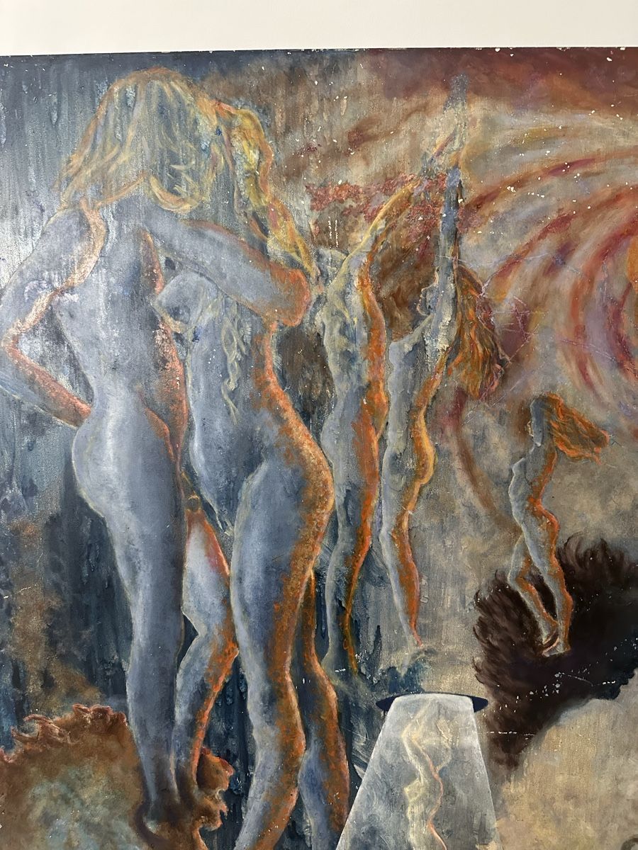 Dipinti: Tableau signé José Gerson "Cosmos" 178x83 – Usato da Bellevue venduto da bordeaux075cl 1