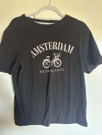 T-Shirt Schwarz Amsterdam Motiv Grösse M