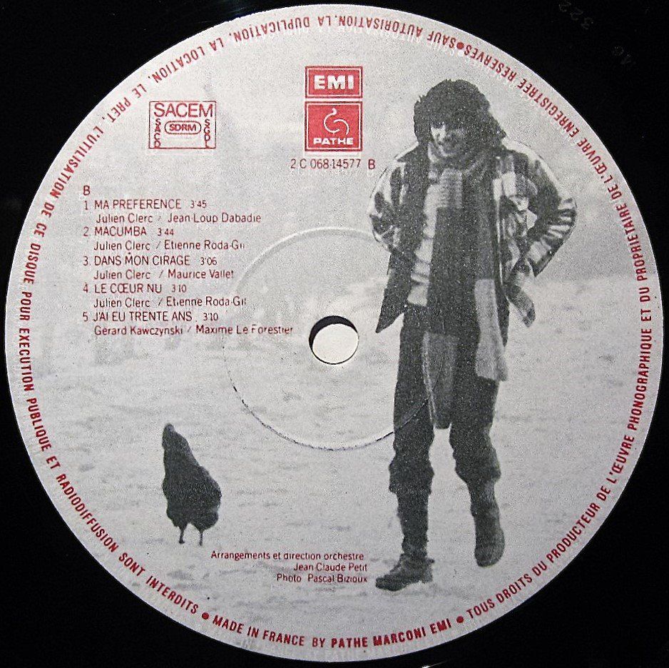 Dischi in vinile: JULIEN CLERC "Jaloux" LP IN VG+ – Usato da Monthey venduto da Pingmub 3