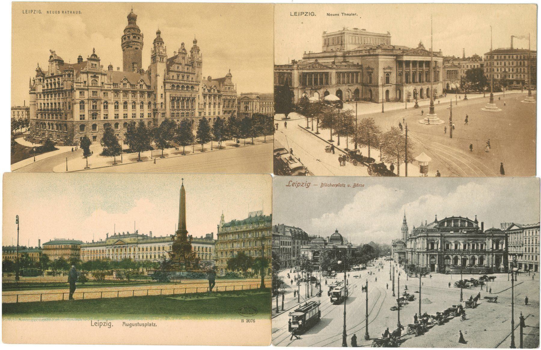 Ansichtskarten: 4 AK Leipzig – Gebraucht aus Zürich von Tolima194