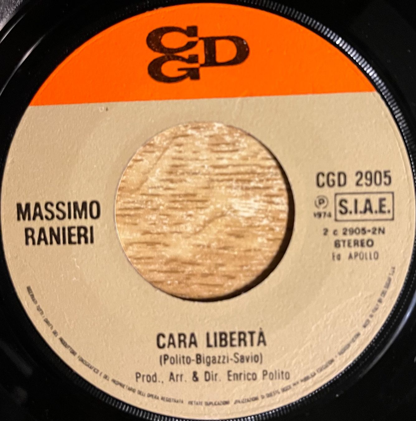 Vinyles: MASSIMO RANIERI - PER UNA DONNA – D'occasion à Bussigny par vinyl-pas-cher 3