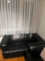 Schwarzes Sofa 2-Sitzer (B 155cm x T 90cm x H 78cm)