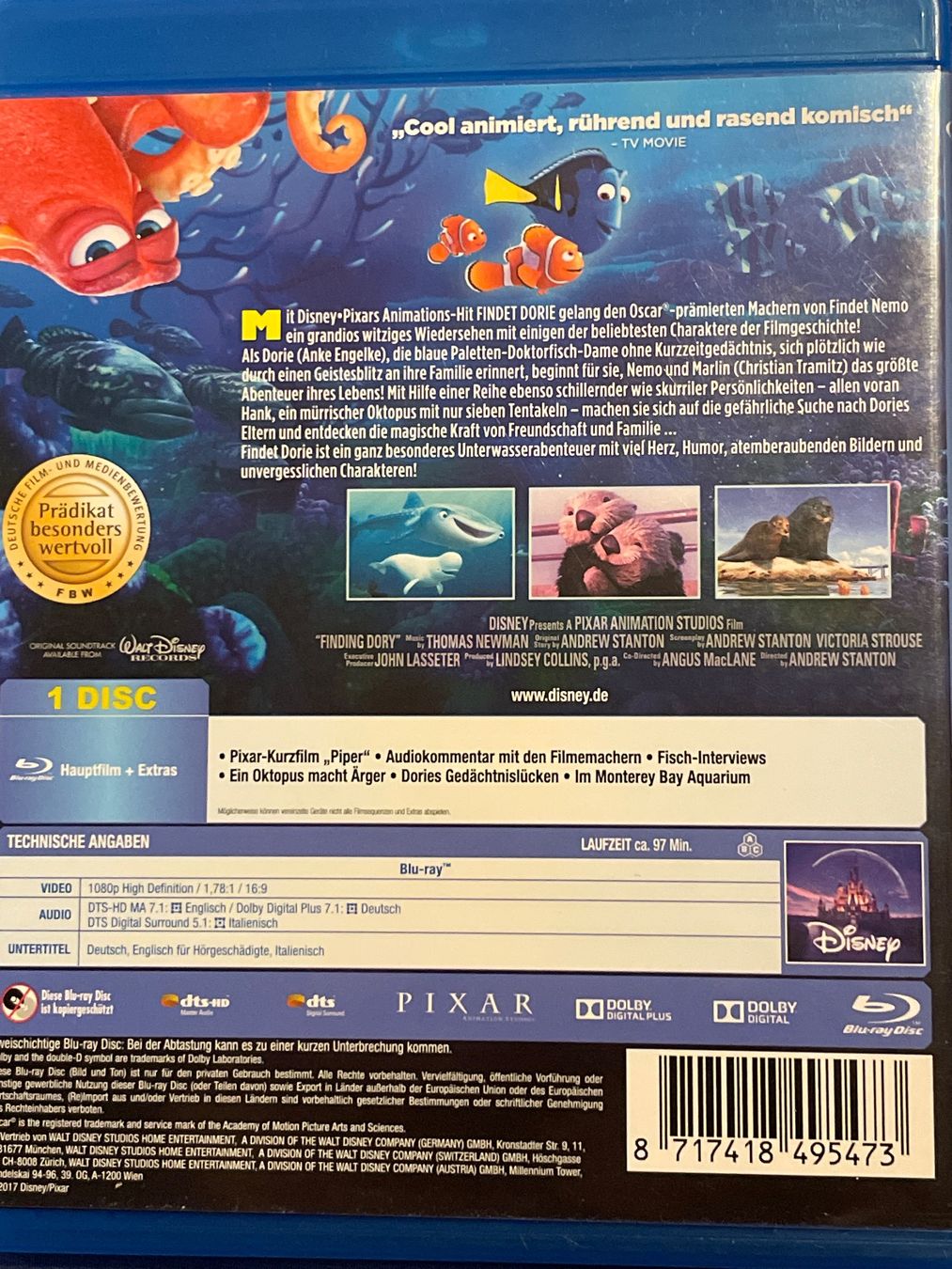 Tutti i DVDs: Findet Dorie  (2016) – Nuovo (secondo la descrizione) da Waldenburg venduto da Gonzo8 1