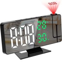 LED Wecker Digital Temperaturanzeige Weiss Tischuhr Snooze