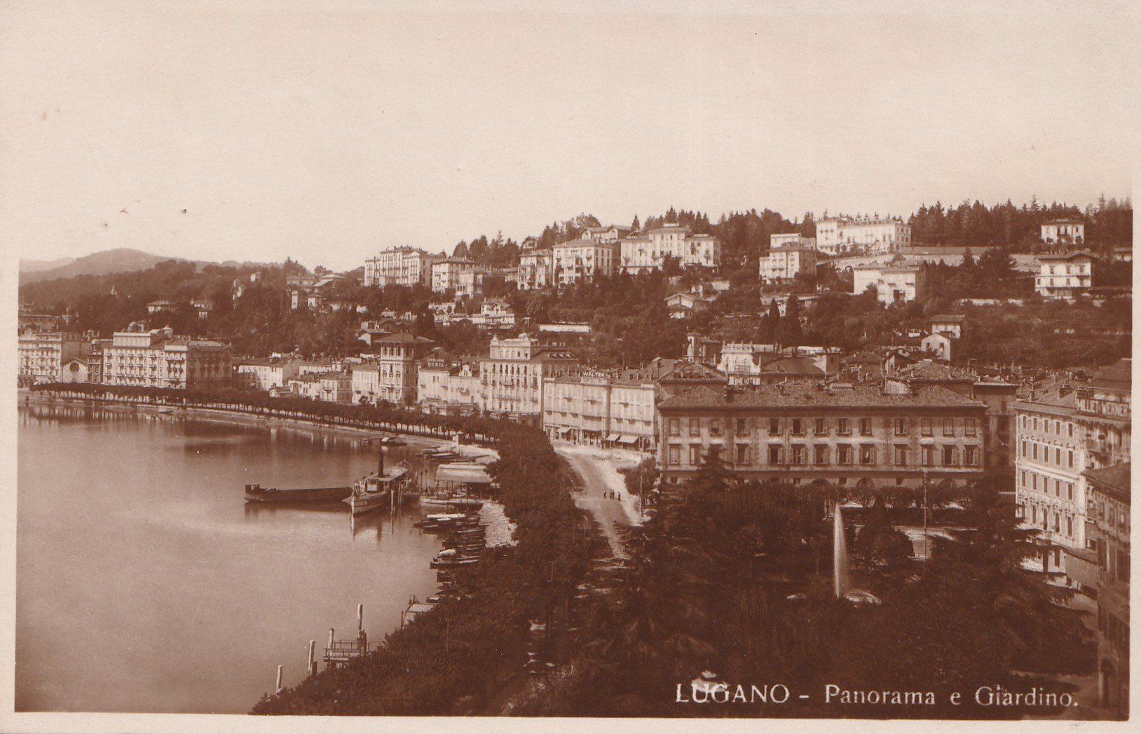 Cartoline postali: Lugano Panorama e Giardino – Usato da Cormoret venduto da Pascalll2001