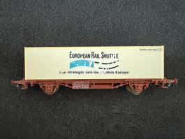 Modelleisenbahn Wagen mit Container