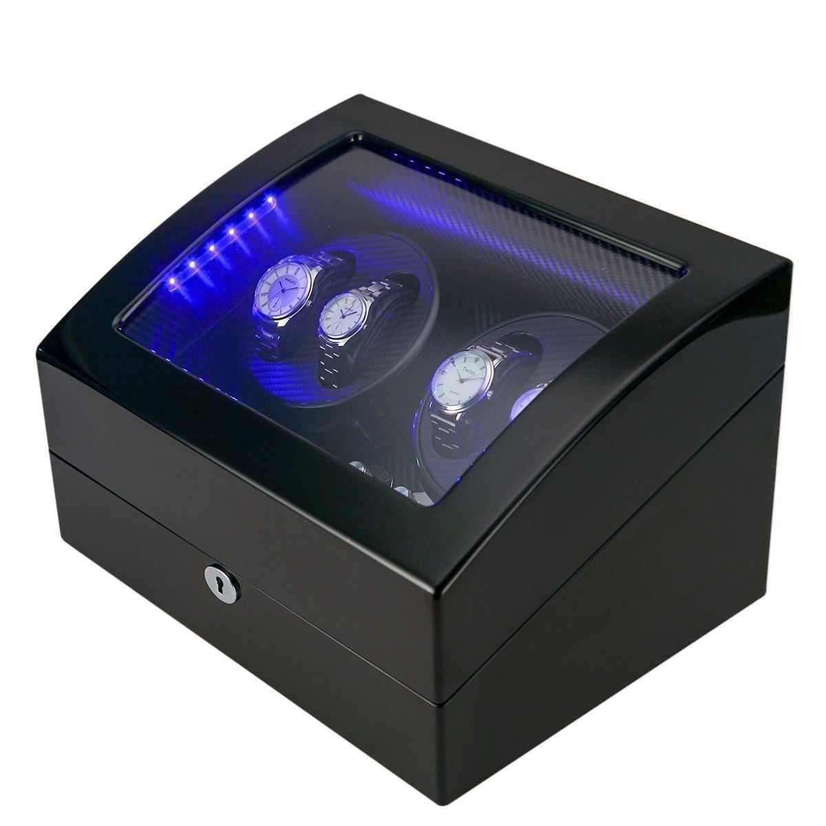 Scatole porta orologi: Uhrenbeweger Beleuchtung Winder Uhrenbox – Nuovo (secondo la descrizione) da Thun venduto da Newnewshop 1