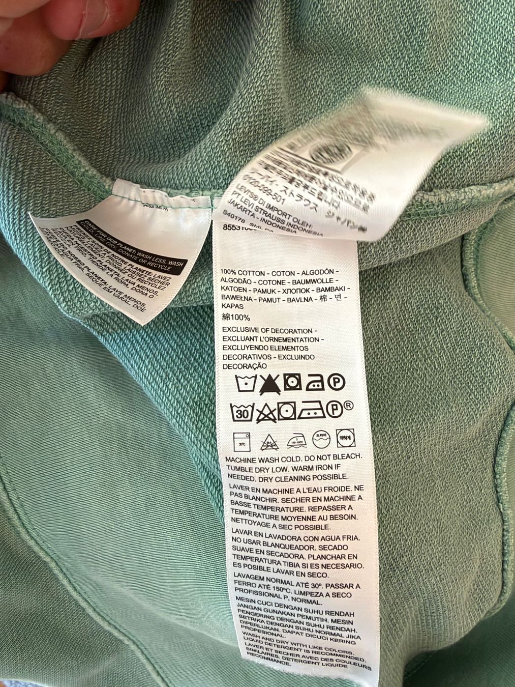 Levi's Maglioni & Felpe: Levi's Pullover Relaxed Fit hellgrün Grösse S neuwertig – Nuovo (secondo la descrizione) da Walchwil venduto da SIAM14 4