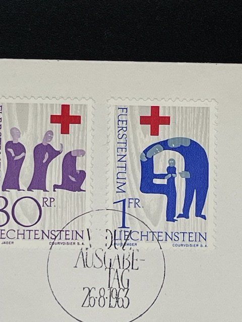 Tutti i francobolli: Ersttagsbrief (Lichtenstein 26.08.1963) – Usato da Herisau venduto da ErWi9100 3