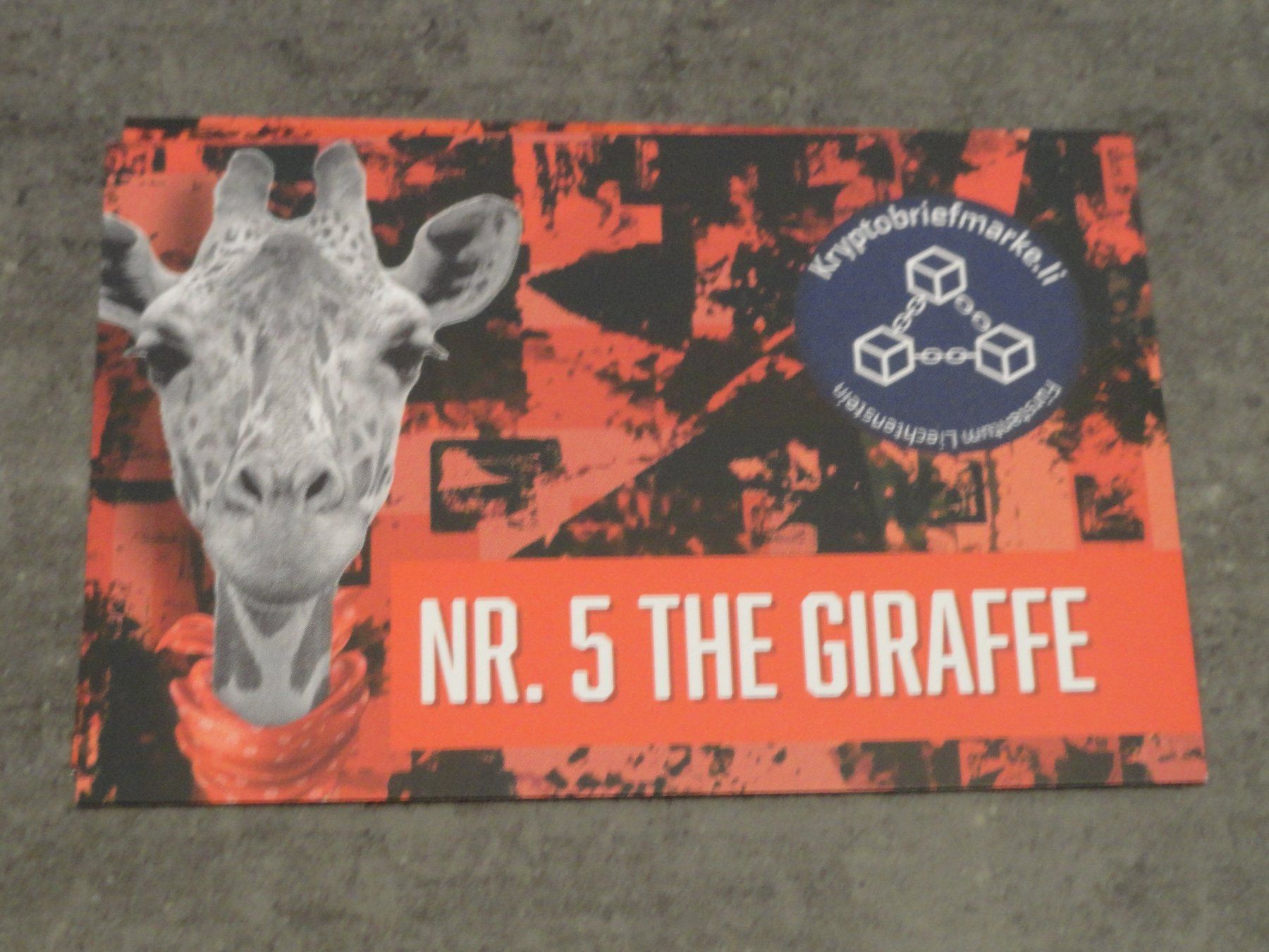Tutti i francobolli: CRYPTO Stamp Nr. 5 GIRAFFE Liechtensteinische Post BLAU – Nuovo (secondo la descrizione) da Dagmersellen venduto da dribbeldrago10 2