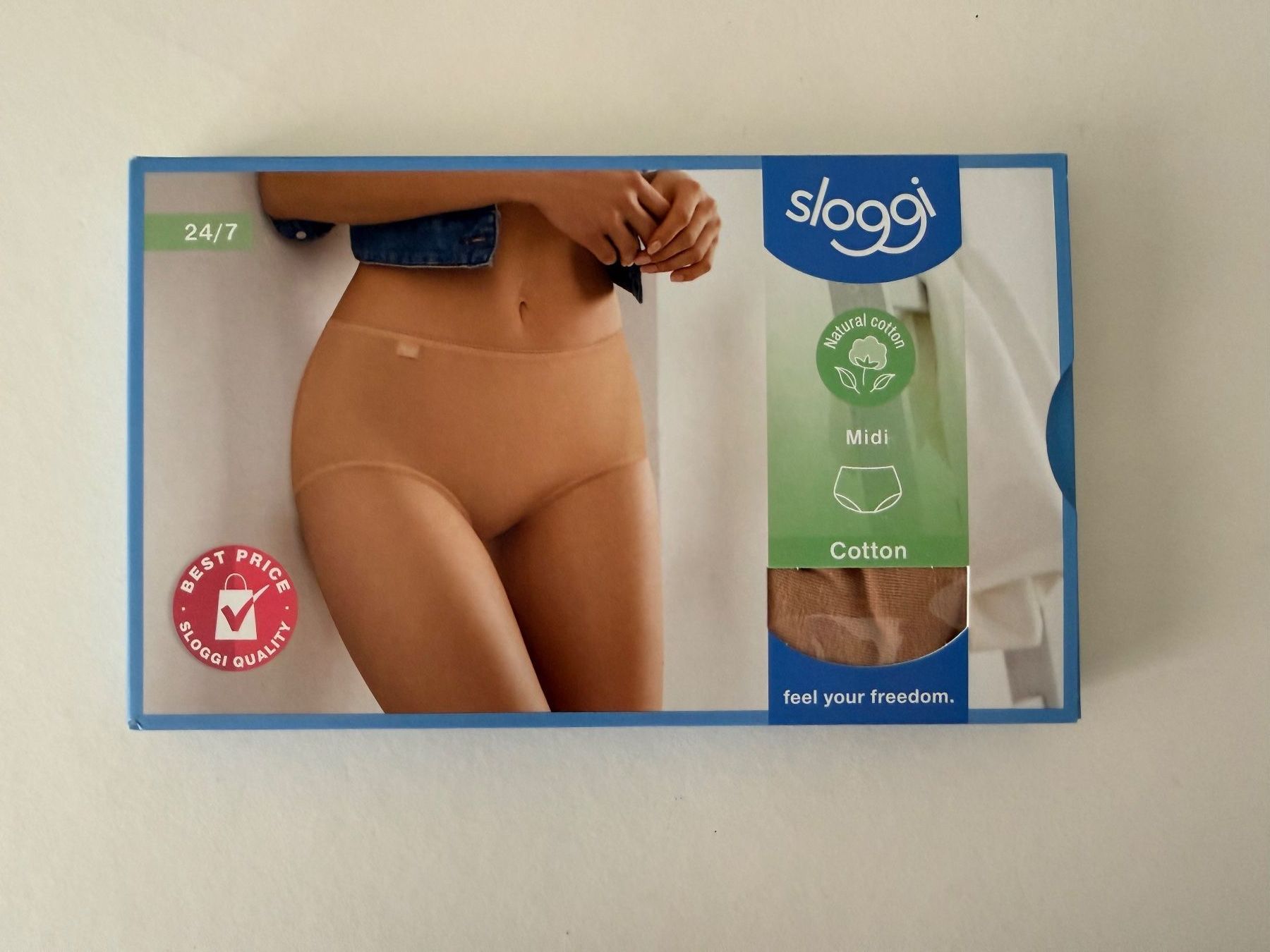 Sloggi Altra biancheria intima: SLOGGI Cotton, Slip Midi, Grösse 42, Farbe Braun – Nuovo e nell'imballaggio originale da Rudolfstetten venduto da gst_g7xl