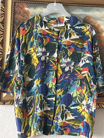 Wintage Seide Bluse💯Solange Mordor-Swiss Mode GereinGr42(K7