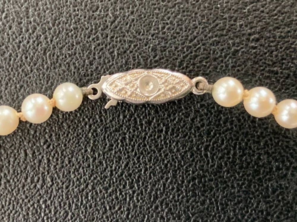 Catenine: Perlenkette  Süsswasserperlen Verschluss Silber 800 – Usato da Subingen venduto da ArtBead 2