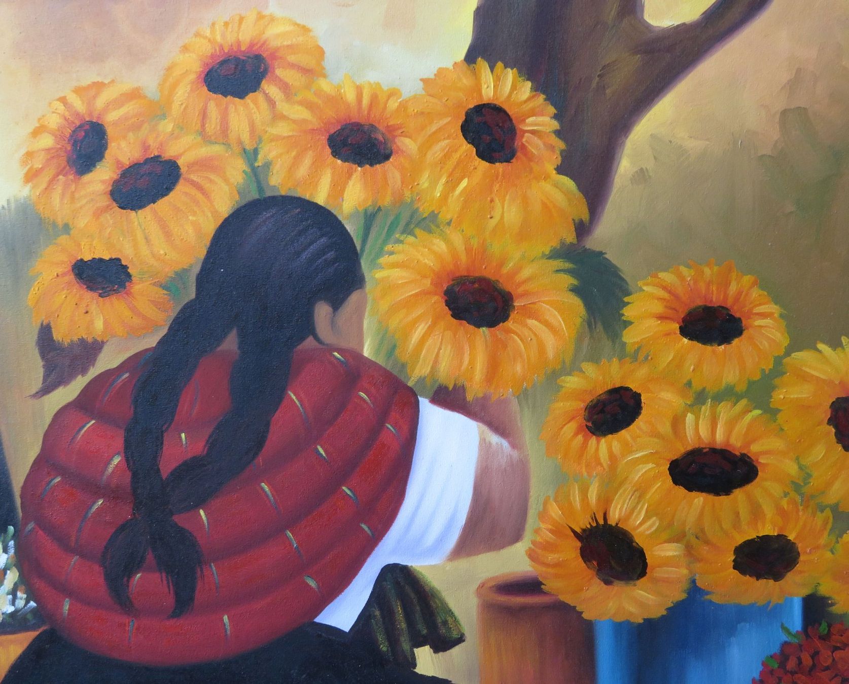 Gemälde: Acryl- / Ölgemälde "Blumenmarkt" nach E. Millones, 100x79 cm – Gebraucht aus Oberriet SG von ganesh435 2
