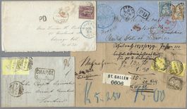 1866 - 1879, 4 HOCHWERTIGE FRANKATUREN, ERH. SIEHE 3 ATTESTE