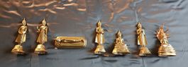 7 Goldene Buddha Figuren Thai