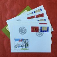 5 FDC 1982 Europa 670 671 Satz, 4er, Einzel. Maximumkarte
