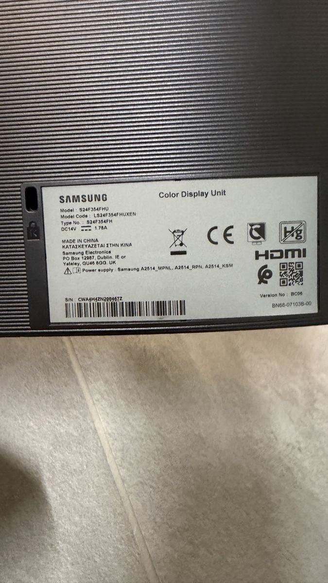 Samsung Monitore: Monitor Samsung S24F354FHU – Gebraucht aus Bollingen von dmi_dnh8 1