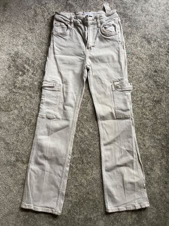 Zara Mädchen Jeans beige Grösse 152 leichte Gebrauchsspuren