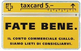 Taxcard 301L_05956 PTT italienisch 5 Fr 800 Ex