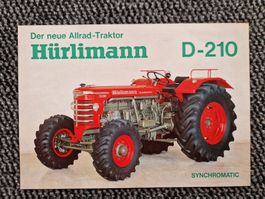 Original Prospekt Hürlimann D-210 Synchromat Allrad