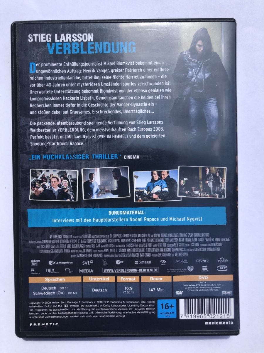 Tous les DVDs: DVD Thriller: Verblendung – D'occasion à Langenthal par J_L49 1