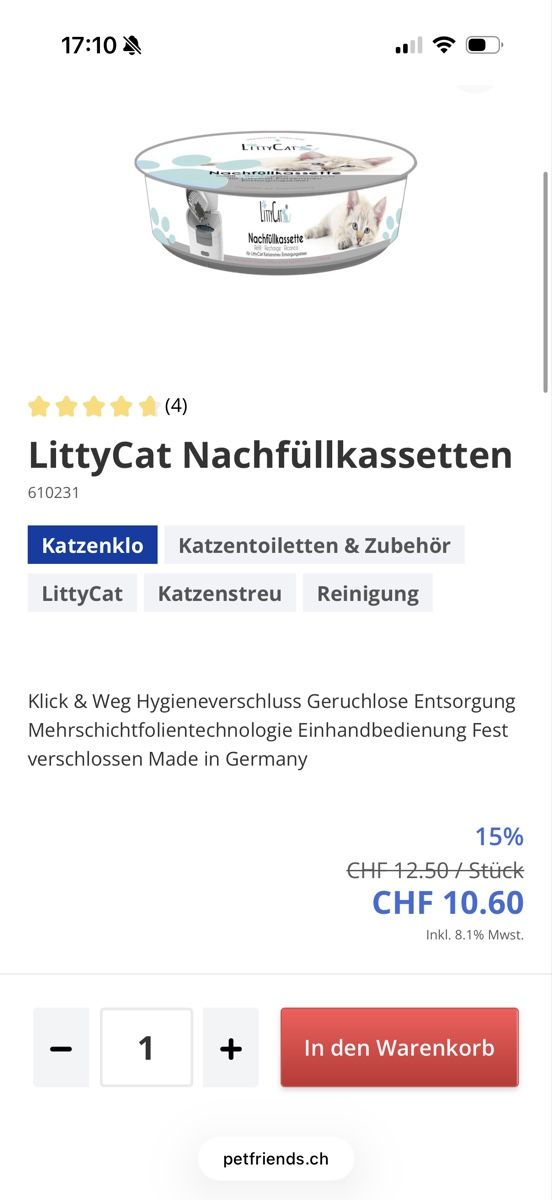 Cestini per rifiuti: Litty cat Nachfüllkassetten 11 Stück – Nuovo e nell'imballaggio originale da Rafz venduto da Rasume 2