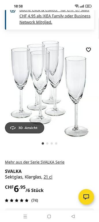 Ikea Set di piatti: Weingläser, Wassergläser, Sektgläser – Usato da Signau venduto da Keve_5