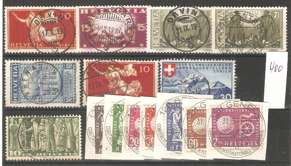 Tutti i francobolli: Los Vollstempel mit BIT 95-100 – Usato da Lausanne venduto da Whorvath